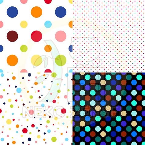 Polka Dot Digital Paper Vol 1 Polka Dots Pattern Spots Etsy
