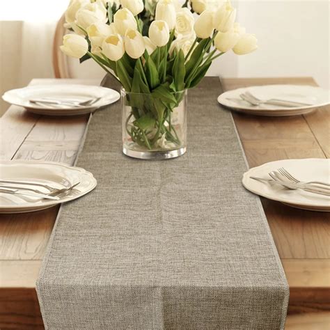 Table Runner Burlap Natural Jute Imitated Linen Rustic Decor Wedding