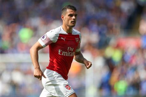 A swiss international footballer who is currently playing for english club arsenal as a midfielder is named for granit xhaka. Granit Xhaka on Arsenal manager Unai Emery