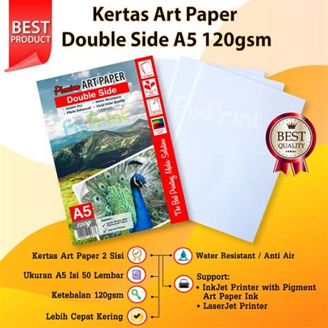 Jual Kertas Art Paper Gsm A Isi Lembar Kertas Foto A Berkualitas Di Lapak Fixprint