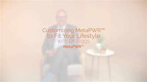 Customizing Metapwr To Fit Your Lifestyle With Dr Riggs Youtube