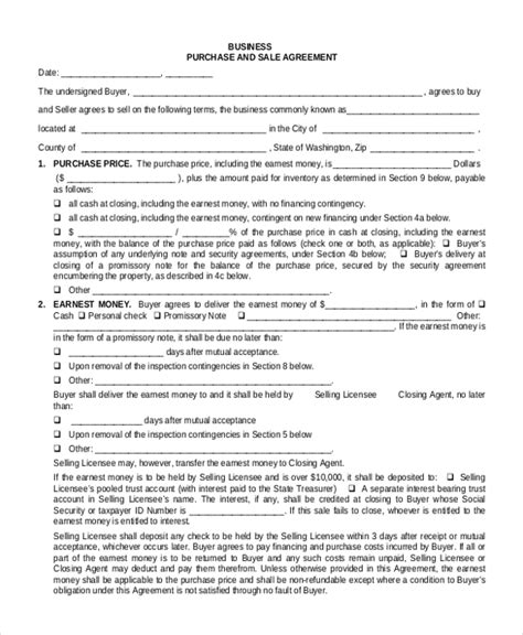 Free 11 Sample Purchase And Sale Agreement Forms In Pdf Ms Word