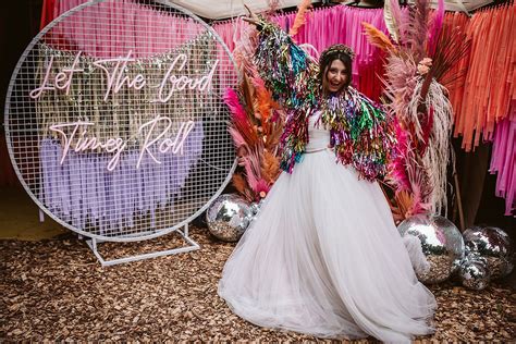 Bold Sparkly Disco Wedding Ideas Unconventional Wedding