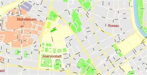 Vienna Wien Pdf Printable Vector Map Austria G View Level 17 100 M