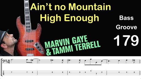 AIN T NO MOUNTAIN HIGH ENOUGH Marvin Gaye How To Play Bass Groove Cover Transcription Score