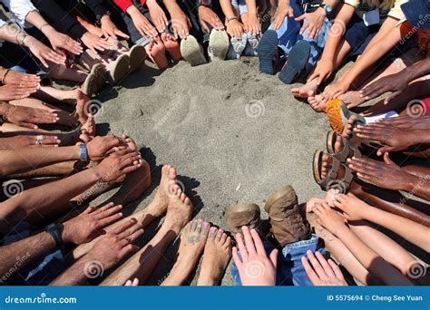 Feet And Hands Stock Photo Image Of Sand International 5575694