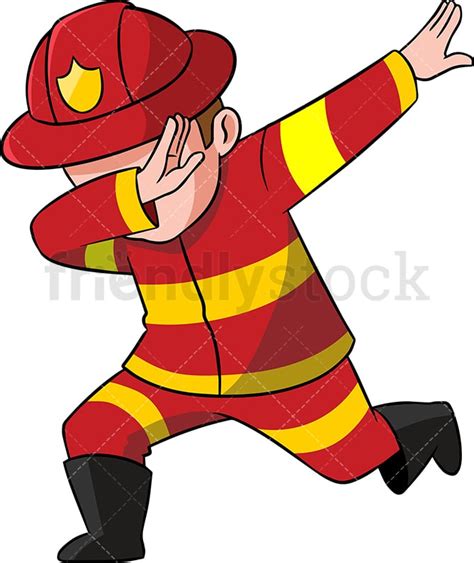 Female Firefighter Cartoon Clipart Vector Friendlystock