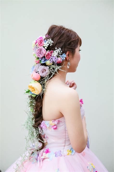新しい ウエディング ドレス 髪型 生花 - 無料のヘアスタイルの ...