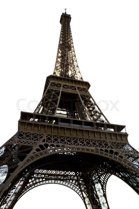 Eiffel Tower Isolated On A White Background Stock Photo Colourbox