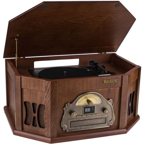 Buy Boytone Bt 25mb 8 In 1 Natural Wood Classic Turntable Stereo System