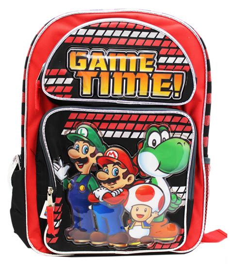 Mario And Luigi Dream Team Game Time Full Size Kids Backpack 16in