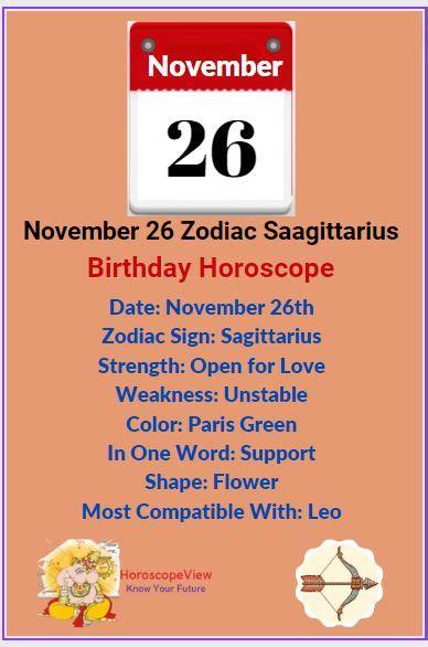 November 26 Zodiac Sign Sagittarius