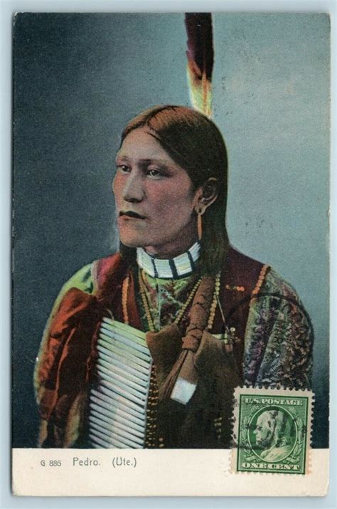 postcard native american indian ute tribe pedro f37 asia and middle east india postcard