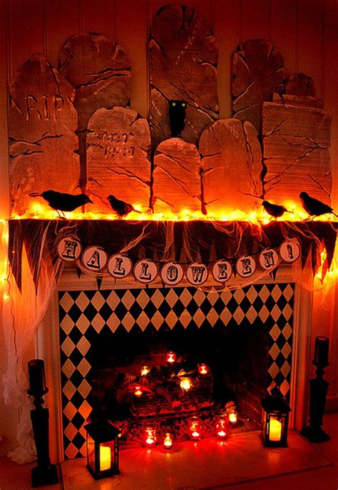Halloween Fireplace Decorations 40 Spooktacular Halloween Mantel