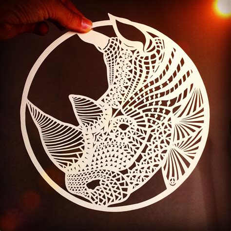 Gorgeous Paper Cut-Outs And Contrasts Them With The Sky Background