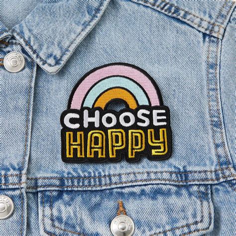 Choose Happy Embroidered Iron On Patch By Punky Pins Captain Jellyfish