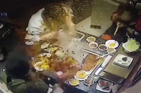 Boiling Soup Explodes In Waitress Face In Chinese Restaurant