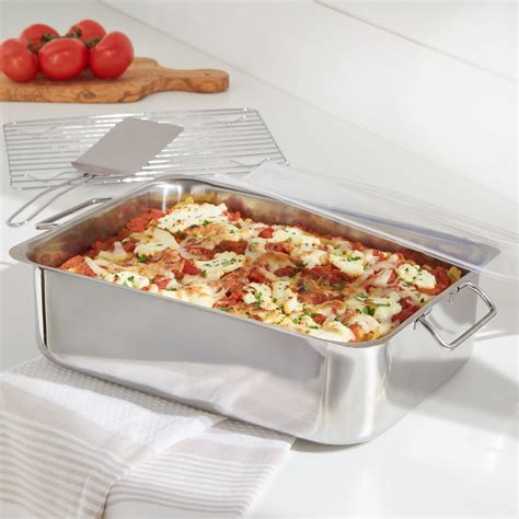 4 Pc All In One Roaster And Lasagna Pan Cookware And Kitchen Appliances