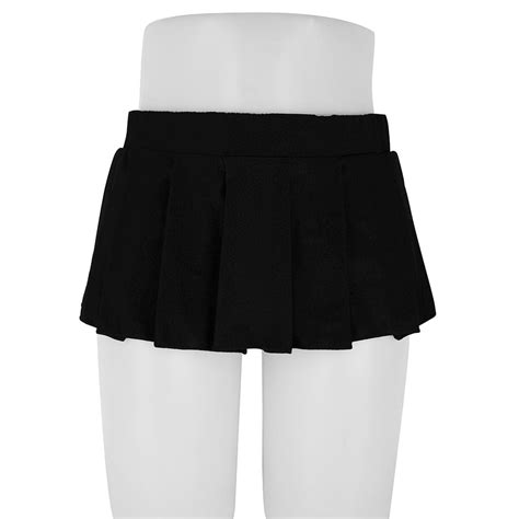 Cheap Women Mini Skirt Schoolgirl Lingerie Low Rise Comfortable Pleated