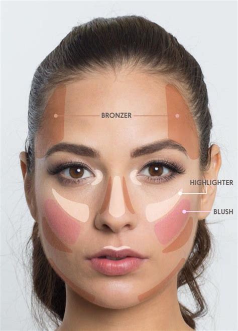 makeup cheat sheet this lifesaver face map helps you to determine exactly where to apply bronzer