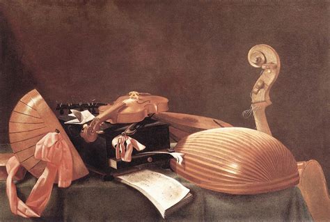 Still Life With Musical Instruments By Baschenis Evaristo