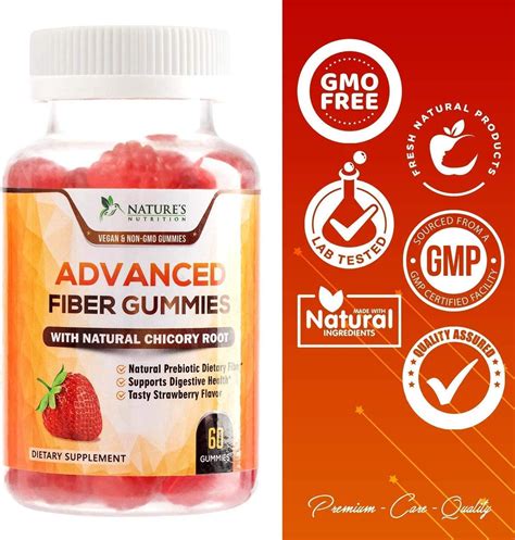 Fiber Gummies For Adults Daily Prebiotic Fiber Supplement And
