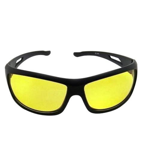 buy adam jones yellow night vision wrap around unisex sunglasses set of 2 online ₹219 from