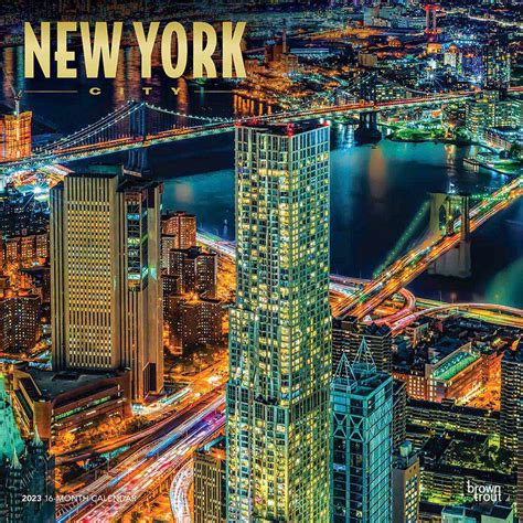 New York City 2023 Square Wall Calendar Browntrout