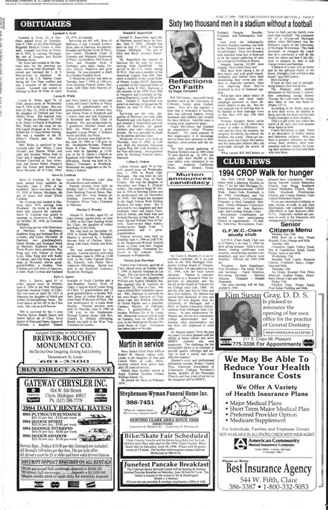 The Clare County Review June 12, 1994: Page 11