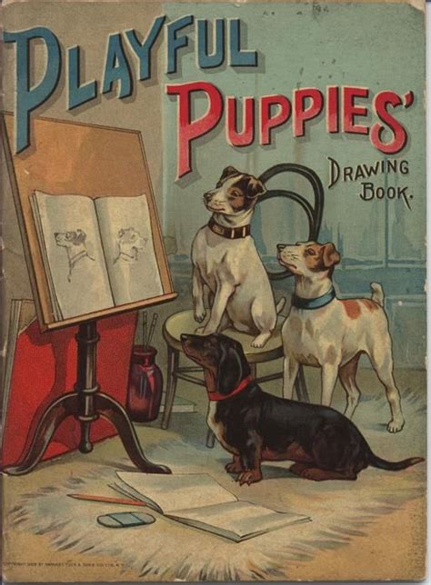 Playful Puppies Drawing Book Tuckdb Ephemera In 2023 Puppy Drawing