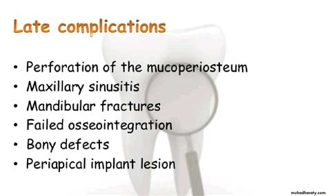 Complication Of Implant Part 1 Pptx Ali Alzubaydi Muhadharaty