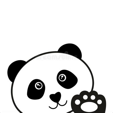 Panda Waving His Hand Stock Vector Illustration Of Fauna 34692442