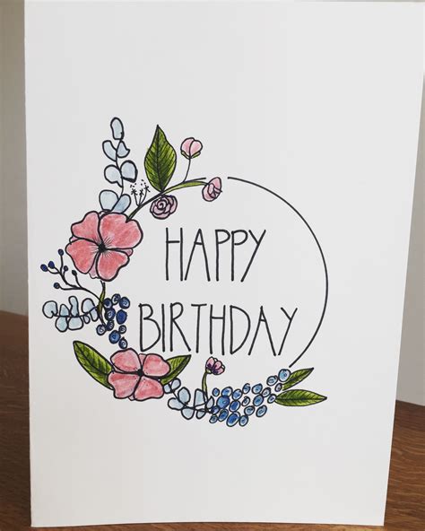 Homemade birthday cards are not that hard to make, but they'll definitely show how much you care. Happy Birthday | Flowers | | Birthday card drawing, Happy birthday drawings, Creative birthday cards