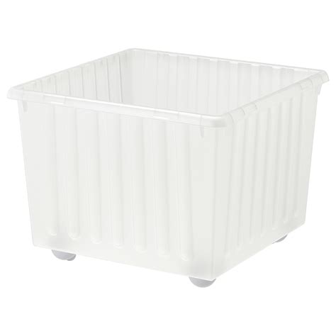 Vessla Storage Crate With Casters White 15 ¼x15 ¼ Ikea