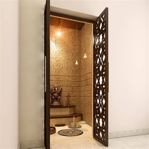 Contemporary Puja Room Pooja Room Door Designs Perfect Image Resource