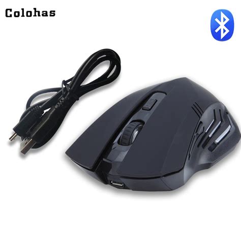 Bluetooth Rechargeable Ergonomics Mouse Black 1600dpi Wireless Mouse
