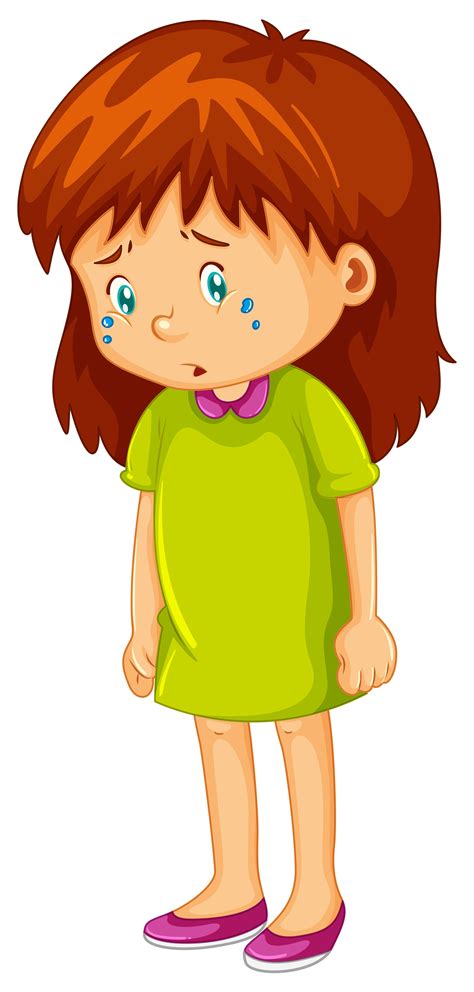 Sad Little Girl Crying Download Free Vectors Clipart