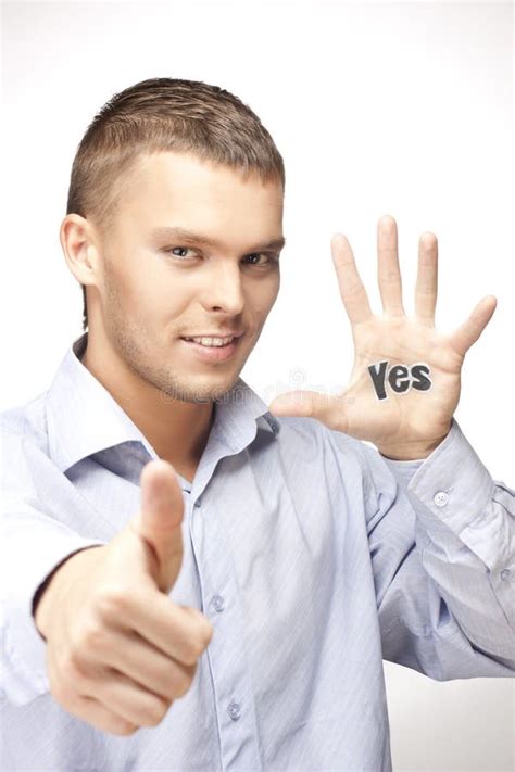 Yes Stock Image Image Of Nice Point Handsome Respect 13745243