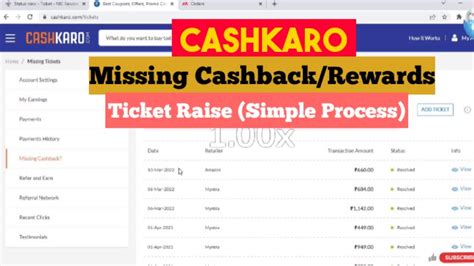 How To Add Missing Cashback In Cashkaro How To Raise Ticket In