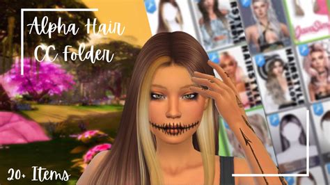 Sims 4 Alpha Cc Hair Folder Free Download Youtube