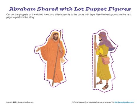 Abraham Shared With Lot Puppets Bible Crafts For Kids