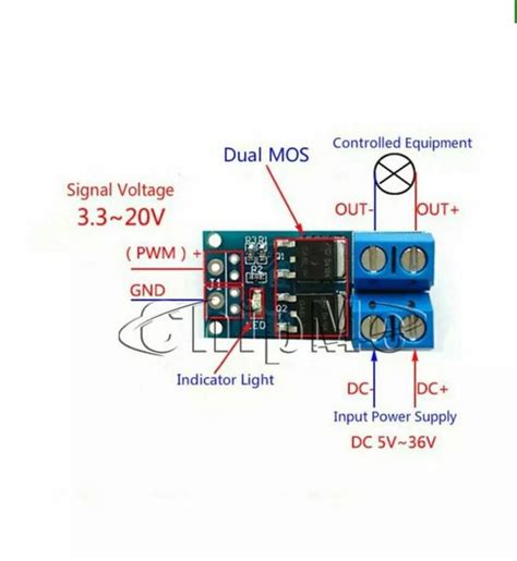 Jual Mosfet Switch Drive Module Pwm Regulator Control Panel 15 W Di