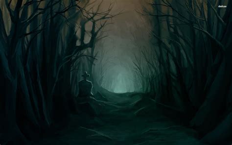Anime Dark Forest Wallpapers Top Free Anime Dark Forest Backgrounds Wallpaperaccess