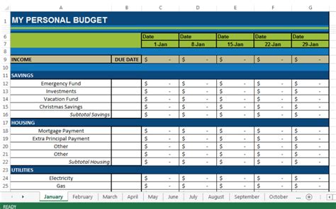 Email You A 12 Month Budget Spreadsheet By Hstalling