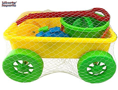 Liberty Imports Kids Beach Wagon Toys Set Outdoor Sand Toys Sandbox