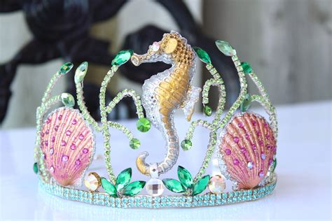 Mermaid Crown Seashell Crown Bridal Headpiece Seahorse Shell Crown