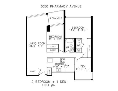 Floorplans For Apartments In Scarborough At 3050 Pharmacy Avenue