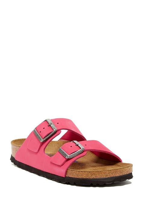 lyst birkenstock arizona soft footbed sandal narrow width discontinued in pink