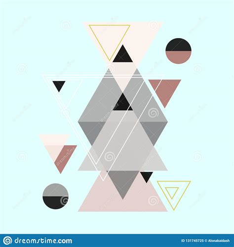 Triangles Diamonds Illustration Geometric Shapes Stock Vector