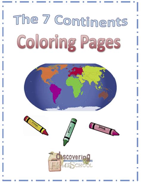 The Seven Continents Coloring Pages Free Homeschool